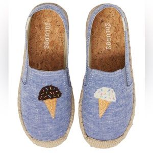 Soludos Kid’s Ice Cream Embroidery Espadrille
